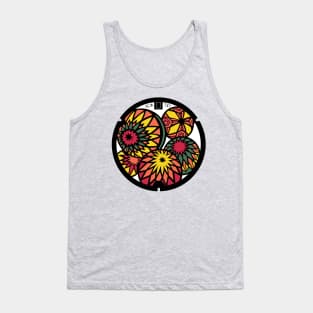 Matsumoto Drain Cover - White BG - Japan - Front Print Tank Top